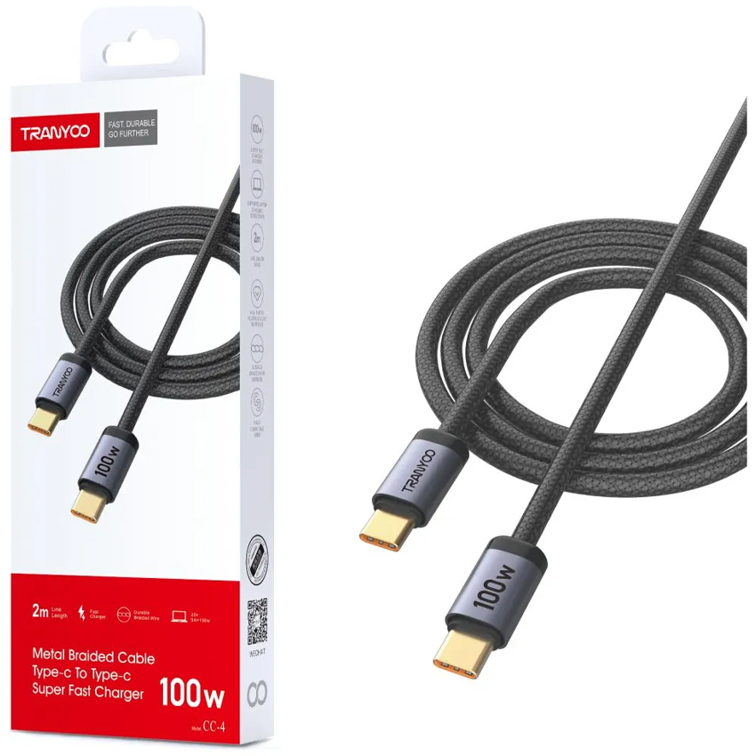 Cable Usb C A Usb C 100w 2Mts Tranyoo Cc-4
